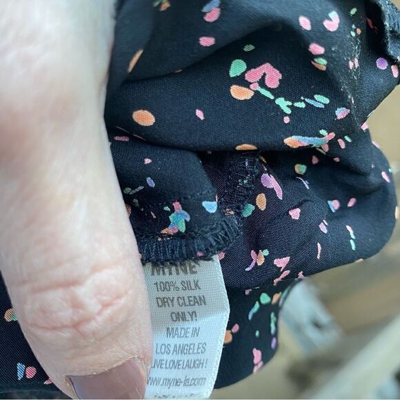 Anthropologie Myne silk printed sweetheart strapless mini dress size 4 - Picture 3 of 12